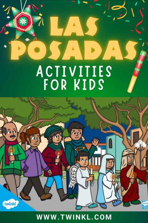 Las Posadas Activities For Kids Mexican Christmas Traditions, Christmas Traditions Kids, Mexico Crafts, Mexican Pinata, Nativity Story, Teaching Holidays, New Years Traditions, Mexican Christmas, The Nativity Story