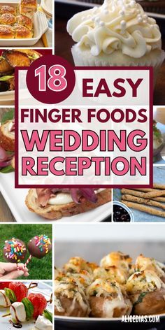 Looking to add a touch of elegance to your wedding reception? These 18 tasty finger foods are the perfect solution! With a mix of gourmet and casual options, your guests will love these bite-sized treats. Finger Foods For A Wedding Reception, Backyard Wedding Foods, Cheap Wedding Reception Food, Classic Wedding Food, Finger Foods For Wedding Reception Appetizers, Ordurves Appetizers Wedding, Afternoon Wedding Reception Food, Finger Food For Wedding Reception, Snacks For Wedding Reception