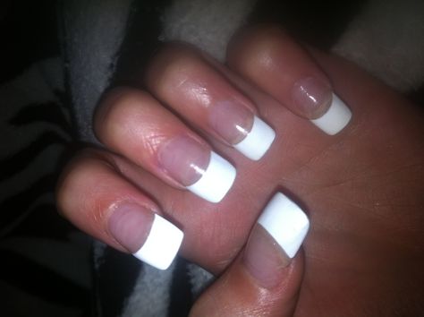 French tip acrylic French Tip Acrylics, Dragon Claws, French Manicures, Nails, Beauty