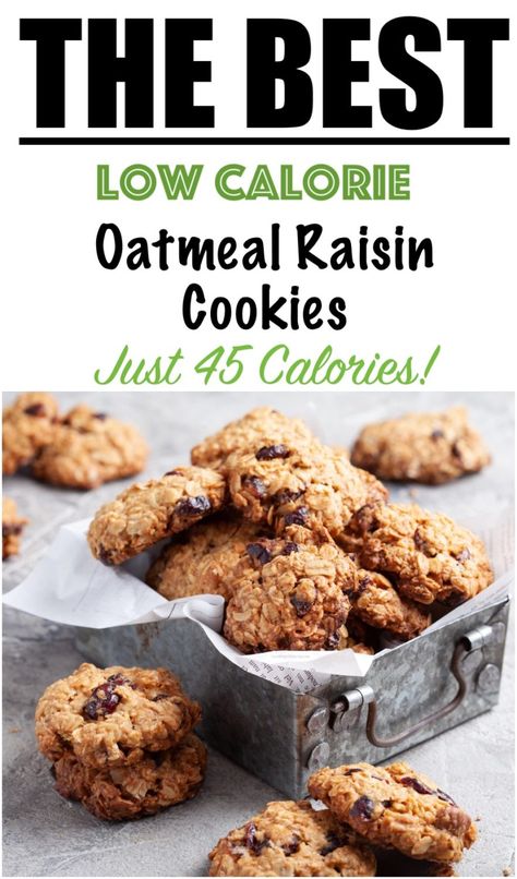 Healthy Recipe for Oatmeal Raisin Cookies - Lose Weight By Eating Homemade Oatmeal Raisin Cookies, Easy Oatmeal Raisin Cookies, Low Calorie Oatmeal, Recipe For Oatmeal, Oatmeal Raisin Cookies Healthy, Best Oatmeal Raisin Cookies, Low Calorie Cookies, Raisin Cookie Recipe, Raisin Recipes