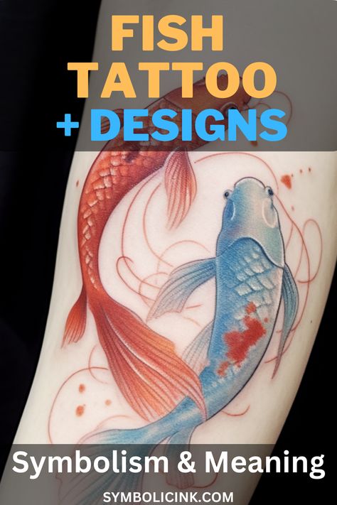 Fish Tattoo Meaning Two Fish Tattoo Meaning, Fighter Fish Tattoo, Fish Symbol Tattoo, Meaning Of Coi Fish Tattoo, Flying Fish Tattoo, Gold Fish Tattoo, Fish Tattoo Meaning, Fish Dream Meaning, Small Fish Tattoos