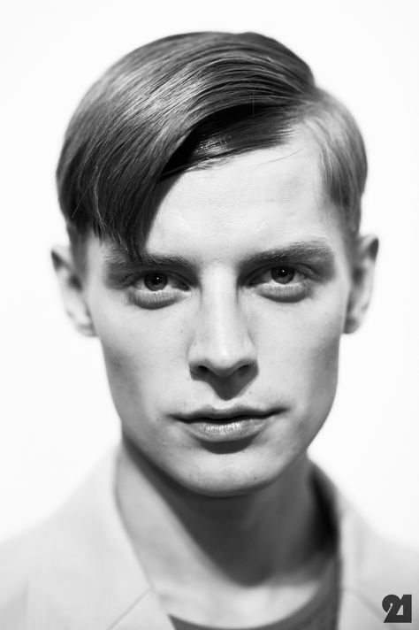 Janis Ancens, High Key Portrait, Haircuts 2014, Portrait Male, Men's Portrait Photography, Butterfly Light, Comic Face, Male Hair, Black And White Face