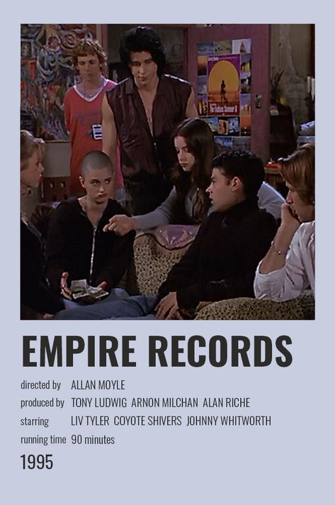 Empire Records Aesthetic, Empire Records Movie, Minimalistic Posters, Cinema Quotes, Aesthetic Film, Posters Minimalist, Empire Records, Film Posters Minimalist, Tv Girl