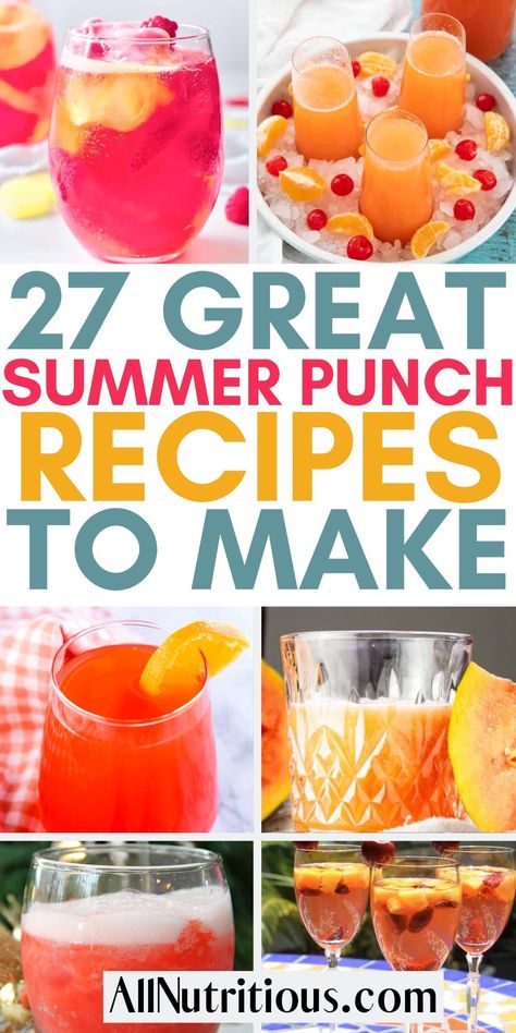 Pool Party Punch Alcohol, Pims Cocktail, Pool Party Punch, Blueberry Sangria, Summer Punch Recipes, Party Punch Alcohol, Pool Party Drinks, Tropical Drink Recipes, Summer Punch