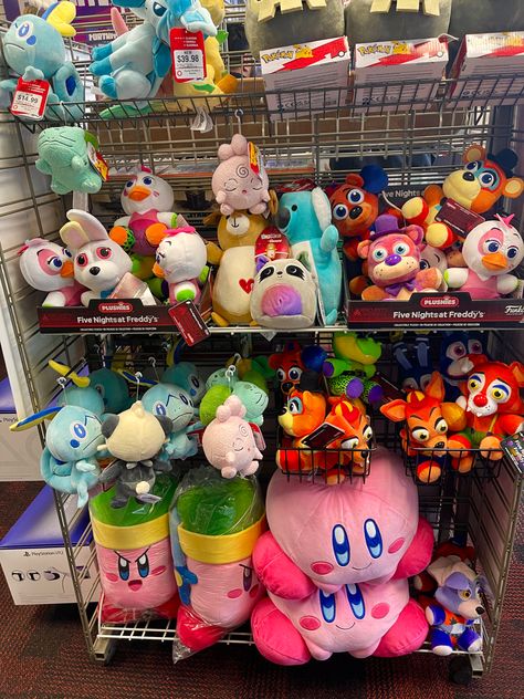 squishy colorful stuffies at gamestop, aesthetic, egirl, desk setup, pc setup, cute aesthetic, colorful aesthetic, plushies Plushie Setup, Gamestop Aesthetic, Aesthetic Plushies, Setup Pc, Aesthetic Egirl, Gummy Worms, Colorful Aesthetic, Pokemon Plush, Pc Setup