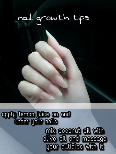 Nail Growth Remedies, Cute Nails Black, Nail Tricks, Nail Growth Faster, Nail Growth Tips, Grow Nails Faster, Upper Lip Hair, Health Aesthetic, Food Nails