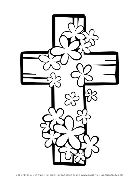 easter cross coloring sheet  Looking for an easter cross template printable for your kid’s easter crafts? Well, you’re in luck! Keep reading to learn more about our FREE Easter Cross template printable for kids (PDF)! Cross Drawing Christian, Embroidery Doodles, Cross Drawings, Cross Template, Scripture Coloring Sheets, Christian Coloring Pages, Free Bible Coloring Pages, Bible Coloring Sheets, Easter Coloring Sheets