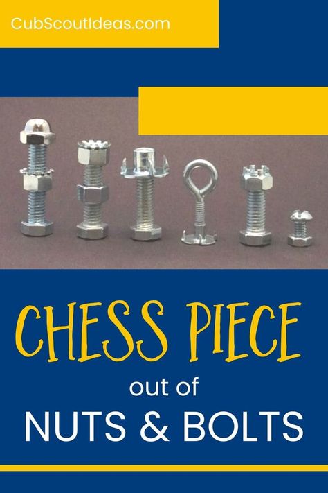 Diy Chess Pieces How To Make, Diy Chess Set, Welding Table Diy, Diy Crafts Vintage, Play Therapy Techniques, Richie Rich, Project For Kids, Cub Scout, Welding Table