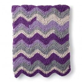 Bernat - Chevron Crochet Blanket in Blanket Stripes (downloadable PDF) Crochet Zig Zag Pattern, Chevron Crochet Blanket, Purple Afghan, Crochet Zig Zag, Chevron Crochet Blanket Pattern, Crochet Chevron Baby Blanket, Chevron Afghan, Afghan Crochet Pattern, Crochet Blanket Chevron