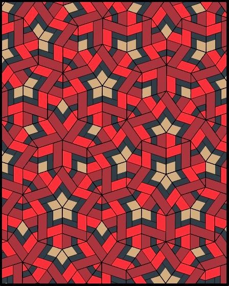 Dunawi Creek: Penrose Tile Quilt with Mylchreest Stars - Design Phase London Mosaic, Tile Quilt, Penrose Tiling, Hexie Quilts Patterns, Tessellation Patterns, Millefiori Quilts, Tiled Quilt, Patchwork Inspiration, English Paper Piecing Quilts