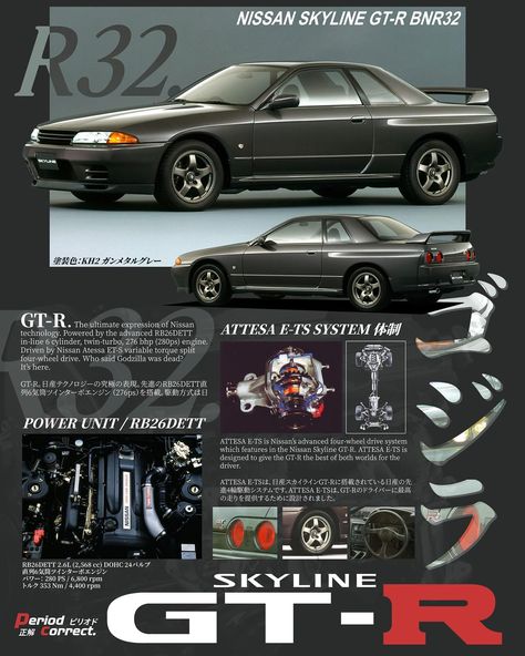 R32 GT-R poster designed by @periodcorrectuk AVAILABLE 27.04.2024 DROP 02 COMING SOON #gtr #r32 #skyline #nissan #jdm #poster Gtr R32 Skyline, Gtr Poster, Nisan Gtr, Jdm Poster, Skyline Nissan, Nissan R32, Gtr R32, R32 Skyline, R32 Gtr