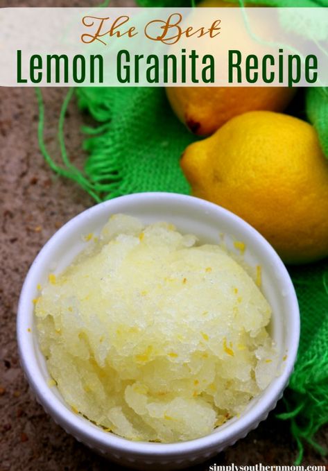 When my son was home from college for a couple of weeks, he asked me if he could prepare some meals and desserts. Naturally, I was all over this plan. Someone else doing the cooking? Sure! Because there are so many food allergies in our family,  he tried to find a dessert that everyone could...Read More Lemon Granita, Desserts Aesthetic, Granita Recipes, Lemon Juice Uses, Icee Recipe, Gluten Free Desserts Healthy, Dessert Summer, Easy Gluten Free Desserts, Sorbet Recipes