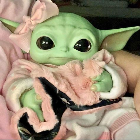 Yoda With Lashes, Baby Joda, Lashes, Yoga, Pink