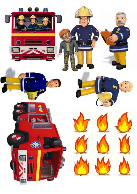 Fireman Sam Cake Topper Printable, Fireman Sam Cake Topper, Fireman Sam Birthday Cake, Fireman Cake Topper, Fireman Sam Birthday Party, Fireman Sam Cake, Avengers Cake Topper, Fireman Cake, Baby Boy Birthday Cake