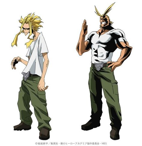 All Might Character Sheet, How To Draw All Might, Mha Screenshots, Toshinori Yagi, Caracter Design, Normal Body, All Might, Anime Crafts, Sonic And Shadow