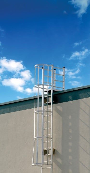 Cage Ladders Archives - O'Keeffe's Inc. Roof Access Ladder, Roof Edge, Roof Ladder, Product Innovation, Aluminum Roof, Outdoor Advertising, Door Wall, Roof, Heavy Duty