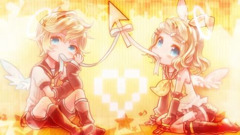 Rin Y Len, Electric Angel, Rin And Len, Kagamine Twins, Kagamine Rin And Len, Kagerou Project, Manga Pictures, Computer Wallpaper, Japanese Artists