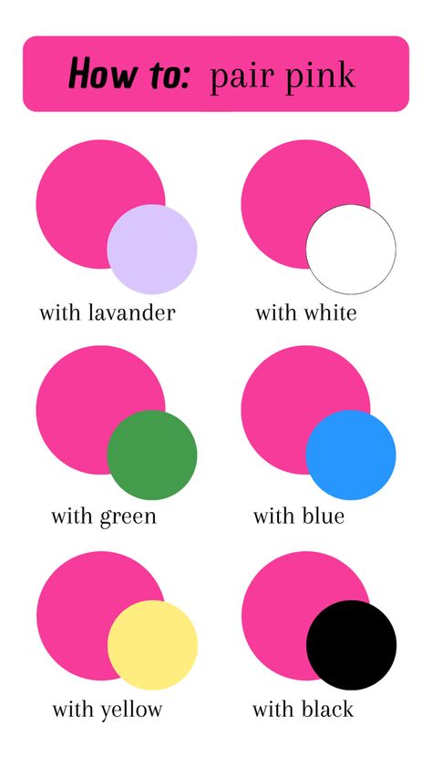 Fuchsia Pants Outfit Color Combos, How To Pair Blue Color, Pink Color Matching Outfit, What Matches With Pink, Bright Pink Outfit Color Combinations, Fashion Colour Combos, Colors To Pair With Pink, Pink Colour Blocking Outfit, Pink Color Combos Outfit