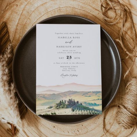 $3.08 | TUSCANY Italy Watercolor Skyline Photo Wedding - wedding invitation, wedding invite, outdoor wedding, destination wedding, travel wedding, italian wedding invitation, tuscany wedding invitation, tuscany skyline, italy wedding, italy skyline Tuscany Wedding Invitations, Italian Wedding Invitations, Italy Watercolor, Italy Skyline, Popular Wedding Invitations, Wedding Announcement Cards, Watercolor Skyline, Nature Inspired Wedding, Wedding Travel