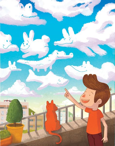 Cloud Village, Cloud Illustration, Rabbit Animal, 캐릭터 드로잉, Art Et Illustration, 3d Characters, Childrens Illustrations, Children's Book Illustration, 귀여운 동물