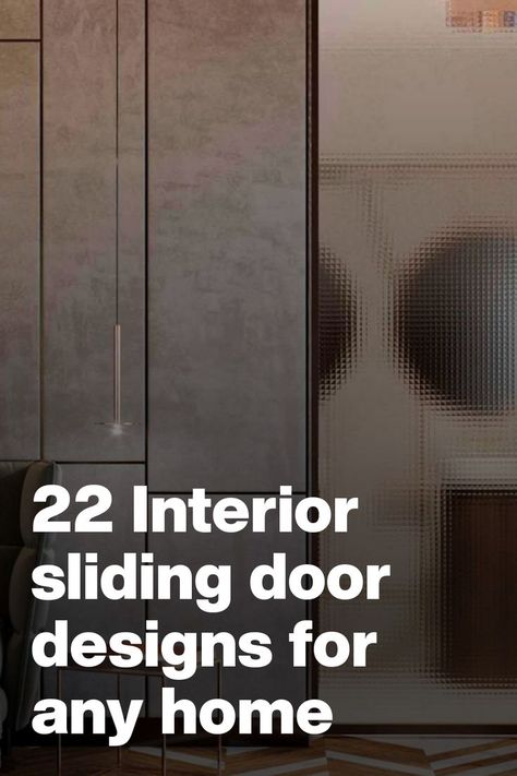 These 22 interior sliding doors show off some beautiful designs for your next home renovation. Contemporary Sliding Doors Interior, Sliding Door Wall Design, Ensuite Bathroom Door Ideas, Sliding Door Inside Wall, Modern Sliding Doors Interior, Modern Sliding Glass Doors, Sliding Door Designs, Bathroom Sliding Door, Bathroom Door Ideas