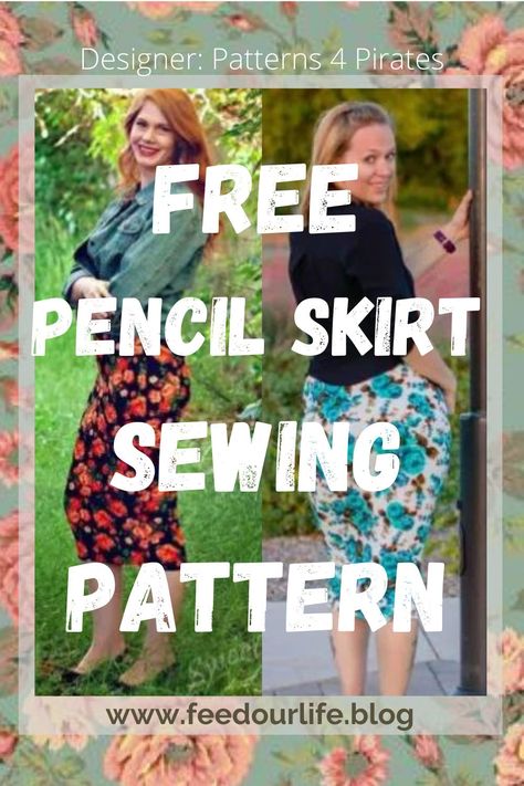 Free Pencil Skirt Pattern, Diy Long Pencil Skirt, Pencil Skirt Sewing Pattern, Pencil Skirt Pattern Sewing, Pencil Skirt Tutorial, Maxi Skirt Tutorial, Pencil Skirt Pattern, Patterns For Pirates, Travel Humor Quotes