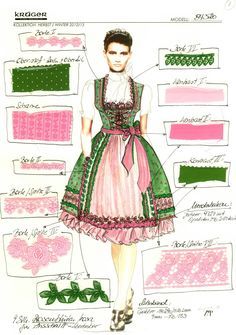 authentic german dirndl dress and hair - Google Search Dirndl Pattern, Dress Texture, Drindl Dress, Dirndl Dress Oktoberfest, Costume Design Sketch, Oktoberfest Costume, German Outfit, German Dress, Oktoberfest Outfit