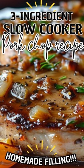 3-Ingredient Slow Cooker Pork Chops. This is the ultimate set-it-and-forget-it meal, perfect for busy days when you still want a hearty and flavorful dinner waiting for you. With just three… Slowcooker Porkchops, Mushroom Soup Pork Chops, Slow Cooker Pork Chops Recipes, Pork Chops Smothered, Pork Dinners, Mushroom Pork Chops, Pork Chops And Gravy, Tender Pork Chops, Slow Cooker Lasagna