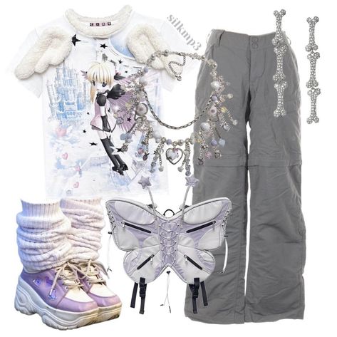 Purple Acubi Outfit, Sixth Dimension Clothing, Sixth Dimension Outfits, Sixth Dimension, Interesting Outfits, Set Outfits, Futuristic Fashion, Swaggy Outfits, Really Cute Outfits