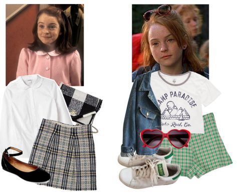 The Parent Trap Fashion, Parent Trap Twins, Trap Fashion, Subtle Cosplay, Halloween Costumes Women Scary, Fashion Valley, Twin Costumes, Parker Outfit, The Parent Trap