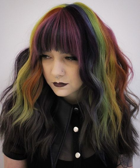 Bright Dyed Hair, Vivid Hair Color, Hair Color Crazy, Hair Color Streaks, Halloween Hair, Roots Hair, Rainbow Hair, Hair Inspiration Color, Hair Color Trends