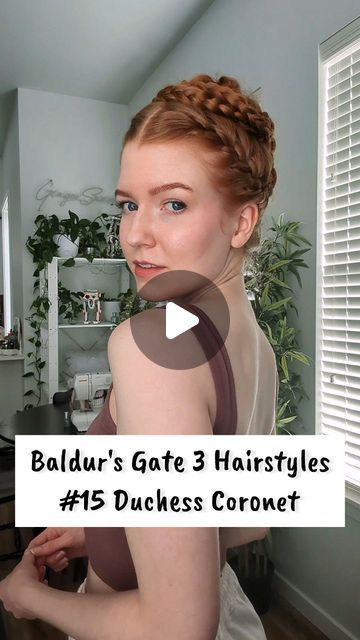 Ryan Terhune on Instagram: "Okie dokie, we took a little break there but we're back with another #baldursgate3 hairstyle! Today we're covering the Duchess Coronet, which is an absolutely stunning variation of a crown braid style 👑
Watch to the end for a field test breakdown of the hairstyle!!
#bg3 #baldursgate3hair #tav #nesta #acotar #nestahair #larianstudios" Hair Dye Shades, Hair Mistakes, Hairstyles With Glasses, Okie Dokie, Sports Hairstyles, Hair Tutorials For Medium Hair, Crown Braid, Hoco Hair Ideas, Style Watch