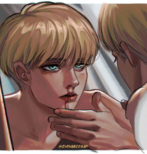 ArtStation - DAMAGED, ARMIN ARLRT, Zu Yuan Cesar Armin Pfp, Armin Snk, Aot Armin, Snk Cosplay, Japon Illustration, Attack On Titan Fanart, Attack On Titan Art, Eren Jaeger, Levi Ackerman