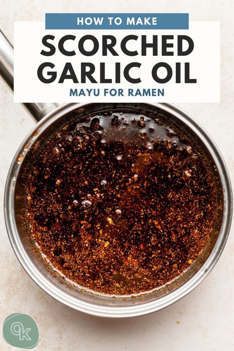 Black Garlic Oil, Garlic Oil Recipe, Okonomi Kitchen, Chinese Garlic, Best Ramen, Bowl Of Ramen, Stir Fry Noodles, Black Garlic, Garlic Oil