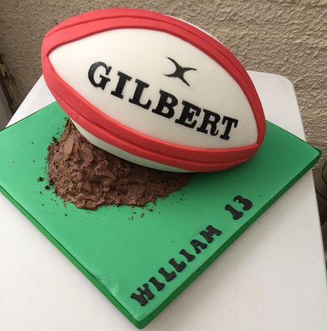 Rugby Ball Cake, Rugby Cake, Rugby Party, Football Birthday Cake, Rugby Design, Irish Rugby, Ball Cake, Ball Birthday, Rugby Ball