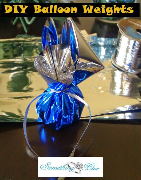 DIY Balloon Weights | Something Blue Weddings and Events | Denton, TX Balloon Weight Ideas, Diy Balloon Weight, Christmas Balloon Decorations, How To Make Balloon, Blue Diy, Paper Balloon, Diy Water Bottle, Bubble Bottle, Photo Balloons