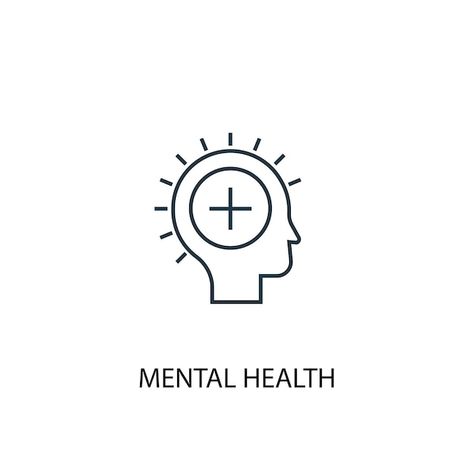 Vector mental health concept line icon. ... | Premium Vector #Freepik #vector #human-mind #healthy-brain #mind #head-brain Health Symbol, Health Icon, Element Illustration, Healthy Brain, Symbol Design, Human Mind, Mobile Ui, Line Icon, Being Used