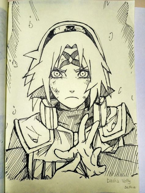 Sakura Sketch, Sakura Drawing, Naruto Drawing, Naruto Sketch Drawing, Naruto Shippudden, Naruto Tattoo, Character Artist, Naruto Sketch, Best Anime Drawings