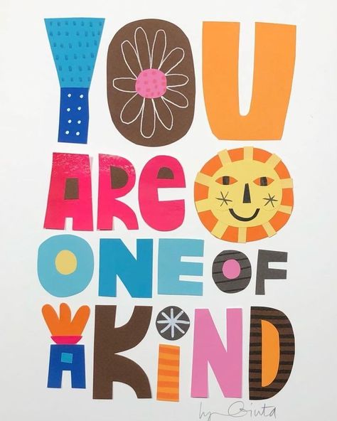 Lynn Giunta, Happy Words, Kids Prints, Word Art, Typography Design, Collage Art, Cool Words, Art Quotes, Hand Lettering