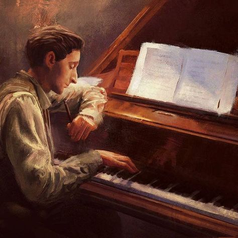 The Pianist, digital painting #digitalpainting #digitalart #art #portrait #photoshop #painting #artist #instaart #sketch #speedpaint #artistoninstagram #photostudy #pianist #artwork #beauty #artistsofinstagram #dailysketch #cute #doodle #beautiful #emotional  #illustration #cgart #portraitpainting  #surfacepro #drawing #draw #piano #thepianist The Pianist, Piano Art, Music Jokes, Canvas Art Quotes, Some Beautiful Pictures, Art Corner, Playing Piano, Vintage Portraits, Ethereal Art