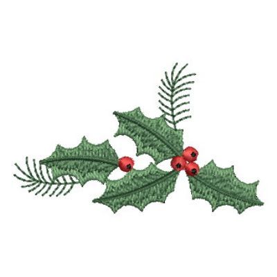 One by One Embroidery Holly Embroidery, Embroidered Holly, Heirloom Christmas, Art Deco Borders, Holiday Embroidery, New Embroidery Designs, New Embroidery, Embroidery Alphabet, Embroidery Digitizing