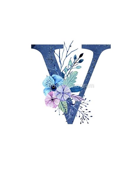 Winter Bouquet, Blue Winter, Gifts For Christmas, Winter Flowers, Letter V, Icy Blue, Monogram Design, Blue Flowers, Gifts For Family