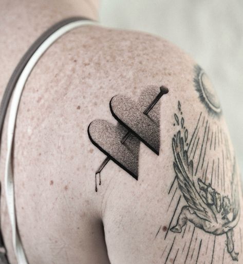 Impaled hearts . . . . . . #heart #hearttattoo #smalltattoo Double Heart Tattoo, Double Heart, Heart Tattoo, May 27, Small Tattoos, Tattoos, On Instagram, Instagram