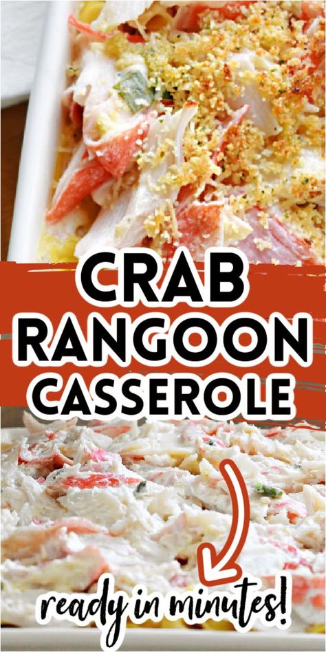 Crab Rangoon Casserole, Easy Crab Rangoon, Crab Recipes Easy, Crab Casserole, Seafood Dish Recipes, Sea Food Salad Recipes, Crab Meat Recipes, Crab Dishes, Favorite Dinner