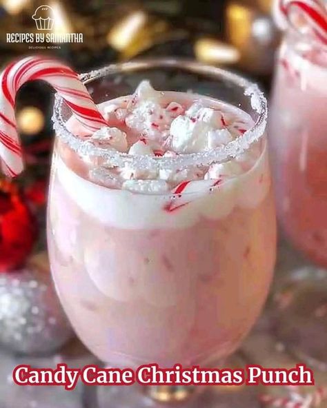 Candy Cane Dessert, Ree Drummond Recipes, Christmas Punch Recipes, The Spirit Of Christmas, Christmas Punch, Candy Cane Christmas, Fancy Drinks, Spirit Of Christmas, Party Food And Drinks