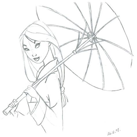 Mulan Sketch, Disney Art Drawings, Princess Drawings, Disney Artwork, Disney Concept Art, Disney Sketches, Disney Coloring Pages, Disney Princess Art, Disney Pictures