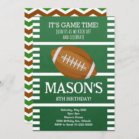 Football Party Invitations, Football Birthday Invitations, Birthday Football, Football Invitations, 12 Birthday, Birthday Invites, Football Birthday, Football Party, 12th Birthday