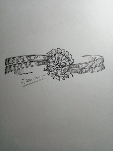 Bracelet Sketch Design, Jewellery Aesthetic Earrings, Jewellery Packaging Ideas, Bracelet Sketch, Bracelet Illustration, Jewellery Motifs, Bracelet Drawing, Jewellery Ads, Tika Jewelry