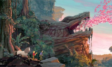 The Road to El Dorado- Beautiful Landscape! :D Miguel And Tulio, The Road To El Dorado, Road To El Dorado, Laika Studios, Inca Empire, Bd Comics, Dreamworks Animation, Environmental Art, Disney And Dreamworks