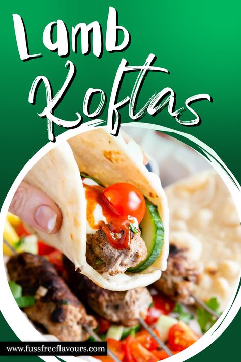 These fragrant and delicious Lamb Koftas are ready in just 15 minutes! Try this quick and easy recipe that will surely give you the best homemade version of the kebab shop classic. Enjoy it in a wrap sandwich, kebab shop style, or served with rice or bread. Kebab Shop, Lamb Koftas, Kofta Recipe, Bamboo Skewers, Lamb Recipes, Herbs And Spices, Wrap Sandwiches, Meat Dishes, Lunches And Dinners